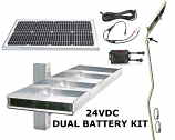 24V 20W - Dual Battery Tray - DC Solar Panel Kit - Charge Controller